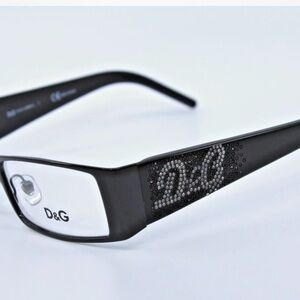 Dolce & Gabbana D&G 5052 B color 064 50-16-135 Black Frames with rhinestones